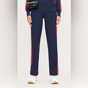 Sandro Paris Jog side stripe wide leg trouser track pants with Red Stripe 40